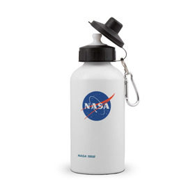 Бутылка спортивная с принтом Nasa , металл | емкость — 500 мл, в комплекте две пластиковые крышки и карабин для крепления | space nasa galaxy hubble