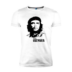 Мужская футболка премиум с принтом Эрнесто Че гевара , 92% хлопок, 8% лайкра | приталенный силуэт, круглый вырез ворота, длина до линии бедра, короткий рукав | che guevara | революционер