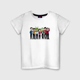Детская футболка хлопок с принтом Running Man , 100% хлопок | круглый вырез горловины, полуприлегающий силуэт, длина до линии бедер | дорама | корейский | корея