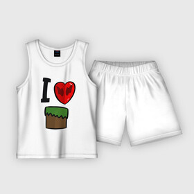 Детская пижама с шортами хлопок с принтом Футболка Диллерона ,  |  | Тематика изображения на принте: игры | мinecraft | майнкрафт