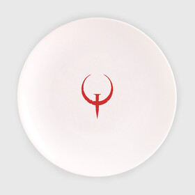 Тарелка с принтом Quake , фарфор | диаметр - 210 мм
диаметр для нанесения принта - 120 мм | .красный | logo | quake | qw | игра