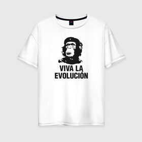 Женская футболка хлопок Oversize с принтом Че Гевара , 100% хлопок | свободный крой, круглый ворот, спущенный рукав, длина до линии бедер
 | che gevara | patriot | вождь | звезда | куба | обезяна | политик | чегевара