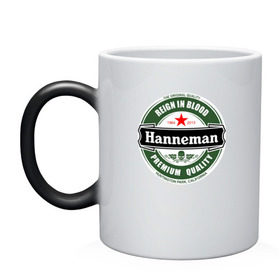 Кружка хамелеон с принтом Hanneman , керамика | меняет цвет при нагревании, емкость 330 мл | hannemanhanneman | slayer