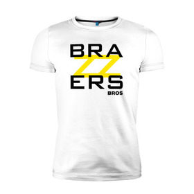 Мужская футболка премиум с принтом Brazzers Bros , 92% хлопок, 8% лайкра | приталенный силуэт, круглый вырез ворота, длина до линии бедра, короткий рукав | brazzers