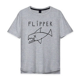 Мужская футболка хлопок Oversize с принтом Flipper , 100% хлопок | свободный крой, круглый ворот, “спинка” длиннее передней части | flipper | kurt | nirvana | курт кобейн | курта кобейна | нирвана