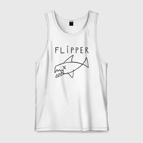 Мужская майка хлопок с принтом Flipper , 100% хлопок |  | Тематика изображения на принте: flipper | kurt | nirvana | курт кобейн | курта кобейна | нирвана