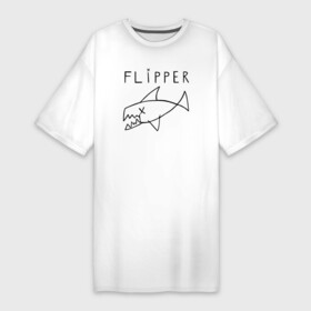 Платье-футболка хлопок с принтом Flipper ,  |  | flipper | kurt | nirvana | курт кобейн | курта кобейна | нирвана