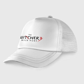 Детская кепка тракер с принтом The Witcher 3 , Козырек - 100% хлопок. Кепка - 100% полиэстер, Задняя часть - сетка | универсальный размер, пластиковая застёжка | ведьмак