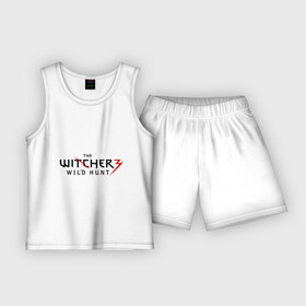 Детская пижама с шортами хлопок с принтом The Witcher 3 ,  |  | Тематика изображения на принте: ведьмак