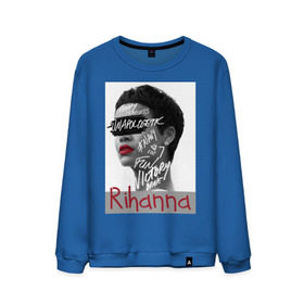 Мужской свитшот хлопок с принтом Rihanna , 100% хлопок |  | badgirl | diamond | rihanna | riri | rnb | umbrella | риана | рианна