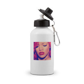 Бутылка спортивная с принтом Rihanna , металл | емкость — 500 мл, в комплекте две пластиковые крышки и карабин для крепления | badgirl | rihanna | riri | риана | рианна | рнб