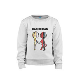 Детский свитшот хлопок с принтом Radiohead , 100% хлопок | круглый вырез горловины, эластичные манжеты, пояс и воротник | Тематика изображения на принте: creep | emi | radiohead | rok