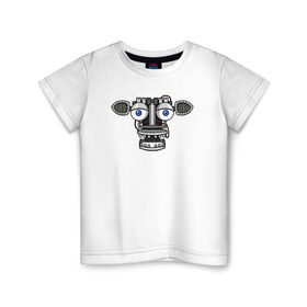 Детская футболка хлопок с принтом Endoskeleton FNAF , 100% хлопок | круглый вырез горловины, полуприлегающий силуэт, длина до линии бедер | Тематика изображения на принте: endoskeleton | fnaf | фнаф