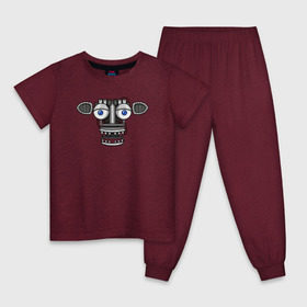 Детская пижама хлопок с принтом Endoskeleton FNAF , 100% хлопок |  брюки и футболка прямого кроя, без карманов, на брюках мягкая резинка на поясе и по низу штанин
 | endoskeleton | fnaf | фнаф