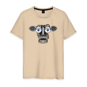 Мужская футболка хлопок с принтом Endoskeleton FNAF , 100% хлопок | прямой крой, круглый вырез горловины, длина до линии бедер, слегка спущенное плечо. | endoskeleton | fnaf | фнаф