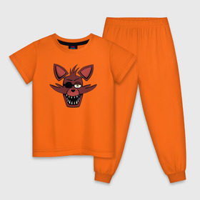 Детская пижама хлопок с принтом Foxy FNAF , 100% хлопок |  брюки и футболка прямого кроя, без карманов, на брюках мягкая резинка на поясе и по низу штанин
 | 5 ночей с фредди | fnaf | foxy | фнаф