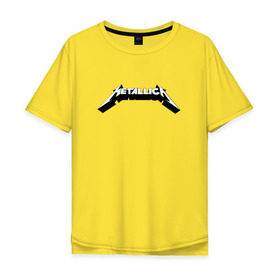 Мужская футболка хлопок Oversize с принтом Логотип Metallica (old logo) , 100% хлопок | свободный крой, круглый ворот, “спинка” длиннее передней части | Тематика изображения на принте: 