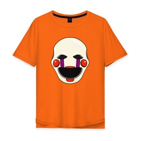 Мужская футболка хлопок Oversize с принтом Puppet FNAF Марионетка , 100% хлопок | свободный крой, круглый ворот, “спинка” длиннее передней части | Тематика изображения на принте: fnaf | puppet | фнаф