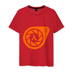 Мужская футболка хлопок с принтом Half-Life 3 , 100% хлопок | прямой крой, круглый вырез горловины, длина до линии бедер, слегка спущенное плечо. | half life | игра | халф лайф