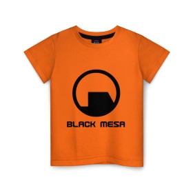 Детская футболка хлопок с принтом Black mesa , 100% хлопок | круглый вырез горловины, полуприлегающий силуэт, длина до линии бедер | black mesa | half life | игра | халф лайф