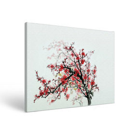 Холст прямоугольный с принтом Дерево в цвету , 100% ПВХ |  | Тематика изображения на принте: дерево | цветы