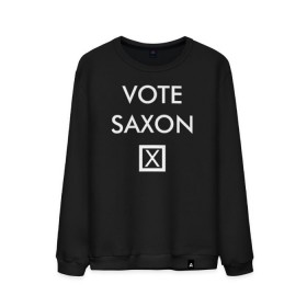 Мужской свитшот хлопок с принтом Vote Saxon , 100% хлопок |  | vote saxon doctor who доктор кто саксон голос