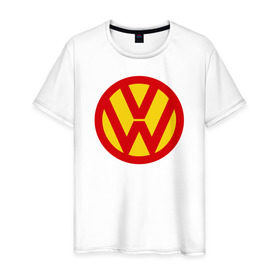 Мужская футболка хлопок с принтом Super Volkswagen , 100% хлопок | прямой крой, круглый вырез горловины, длина до линии бедер, слегка спущенное плечо. | super volkswagen