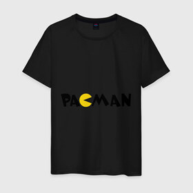 Мужская футболка хлопок с принтом Packman , 100% хлопок | прямой крой, круглый вырез горловины, длина до линии бедер, слегка спущенное плечо. | 