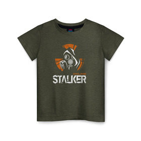 Детская футболка хлопок с принтом Stalker , 100% хлопок | круглый вырез горловины, полуприлегающий силуэт, длина до линии бедер | shooter | stalker | радиация | шутер