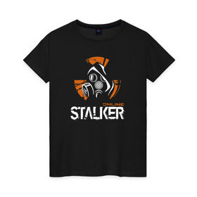 Женская футболка хлопок с принтом Stalker , 100% хлопок | прямой крой, круглый вырез горловины, длина до линии бедер, слегка спущенное плечо | shooter | stalker | радиация | шутер