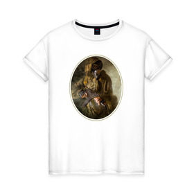 Женская футболка хлопок с принтом Портрет Сталкера , 100% хлопок | прямой крой, круглый вырез горловины, длина до линии бедер, слегка спущенное плечо | shooter | stalker | радиация | шутер