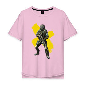 Мужская футболка хлопок Oversize с принтом STALKER , 100% хлопок | свободный крой, круглый ворот, “спинка” длиннее передней части | shooter | stalker | радиация | шутер