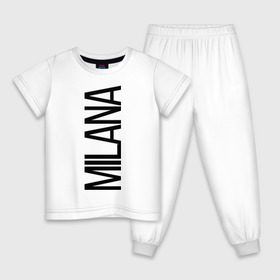 Детская пижама хлопок с принтом Милана , 100% хлопок |  брюки и футболка прямого кроя, без карманов, на брюках мягкая резинка на поясе и по низу штанин
 | bigname | milana | милана