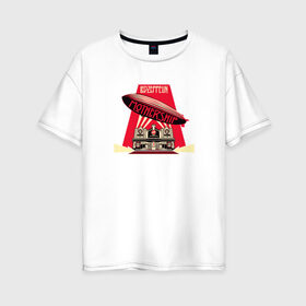 Женская футболка хлопок Oversize с принтом Mothership , 100% хлопок | свободный крой, круглый ворот, спущенный рукав, длина до линии бедер
 | led zeppelin