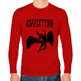 Мужской лонгслив хлопок с принтом Led Zeppelin swan , 100% хлопок |  | led zeppelin