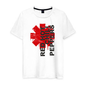 Мужская футболка хлопок с принтом Red Hot Chili Peppers , 100% хлопок | прямой крой, круглый вырез горловины, длина до линии бедер, слегка спущенное плечо. | Тематика изображения на принте: chili | peppers | метал