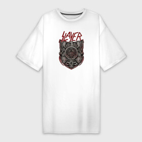 Платье-футболка хлопок с принтом Slayer ,  |  | punk | slayer | метал