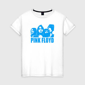 Женская футболка хлопок с принтом Pink Floyd , 100% хлопок | прямой крой, круглый вырез горловины, длина до линии бедер, слегка спущенное плечо | 
