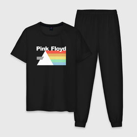 Мужская пижама хлопок с принтом Pink Floyd , 100% хлопок | брюки и футболка прямого кроя, без карманов, на брюках мягкая резинка на поясе и по низу штанин
 | pank | rok | пинк флойд)