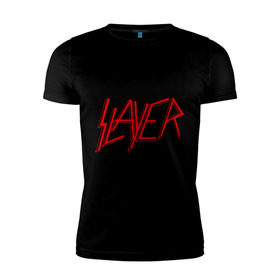 Мужская футболка премиум с принтом Slayer logo , 92% хлопок, 8% лайкра | приталенный силуэт, круглый вырез ворота, длина до линии бедра, короткий рукав | alternative rock | pank | punk | rock | slayer | альтернативный рок | метал | панк | рок | слаер | тяжелая музыка | хард рок | хеви метал