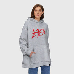 Худи SuperOversize хлопок с принтом Slayer logo , 70% хлопок, 30% полиэстер, мягкий начес внутри | карман-кенгуру, эластичная резинка на манжетах и по нижней кромке, двухслойный капюшон
 | alternative rock | pank | punk | rock | slayer | альтернативный рок | метал | панк | рок | слаер | тяжелая музыка | хард рок | хеви метал