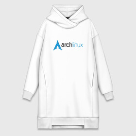Платье-худи хлопок с принтом Arch Linux ,  |  | linux | баш | линукс | ос