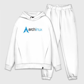 Мужской костюм хлопок OVERSIZE с принтом Arch Linux ,  |  | linux | баш | линукс | ос