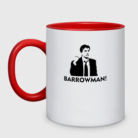 Кружка двухцветная с принтом Doctor who: Barrowman! , керамика | объем — 330 мл, диаметр — 80 мм. Цветная ручка и кайма сверху, в некоторых цветах — вся внутренняя часть | doctor who: barrowman доктор кто десятый тен