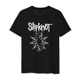 Мужская футболка хлопок с принтом Slipknot , 100% хлопок | прямой крой, круглый вырез горловины, длина до линии бедер, слегка спущенное плечо. | metal | punk | slipknot | метал | панк рок | слипнот