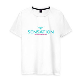 Мужская футболка хлопок с принтом Sensation wicked wonderland , 100% хлопок | прямой крой, круглый вырез горловины, длина до линии бедер, слегка спущенное плечо. | house | sensation | wicked wonderland