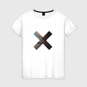 Женская футболка хлопок с принтом логотип the xx , 100% хлопок | прямой крой, круглый вырез горловины, длина до линии бедер, слегка спущенное плечо | @