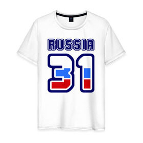 Мужская футболка хлопок с принтом Russia - 31 (Белгородская обла , 100% хлопок | прямой крой, круглый вырез горловины, длина до линии бедер, слегка спущенное плечо. | 31 | russia | russia   31 | белгородская область