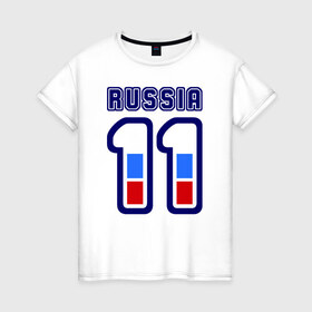 Женская футболка хлопок с принтом Russia - 11 (Республика Коми) , 100% хлопок | прямой крой, круглый вырез горловины, длина до линии бедер, слегка спущенное плечо | 