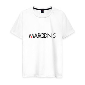 Мужская футболка хлопок с принтом Maroon 5 , 100% хлопок | прямой крой, круглый вырез горловины, длина до линии бедер, слегка спущенное плечо. | Тематика изображения на принте: 